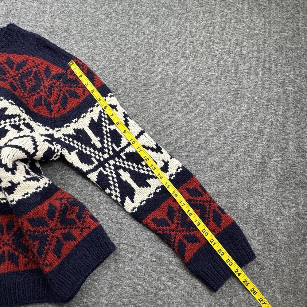 American Eagle Fair Isle Sweater Mens Sz L Lambs Wool Chunky Knit Nordic Cabin - Picture 6 of 13